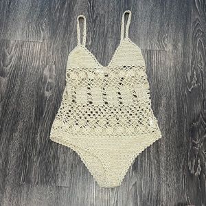 Crochet Tan Bodysuit